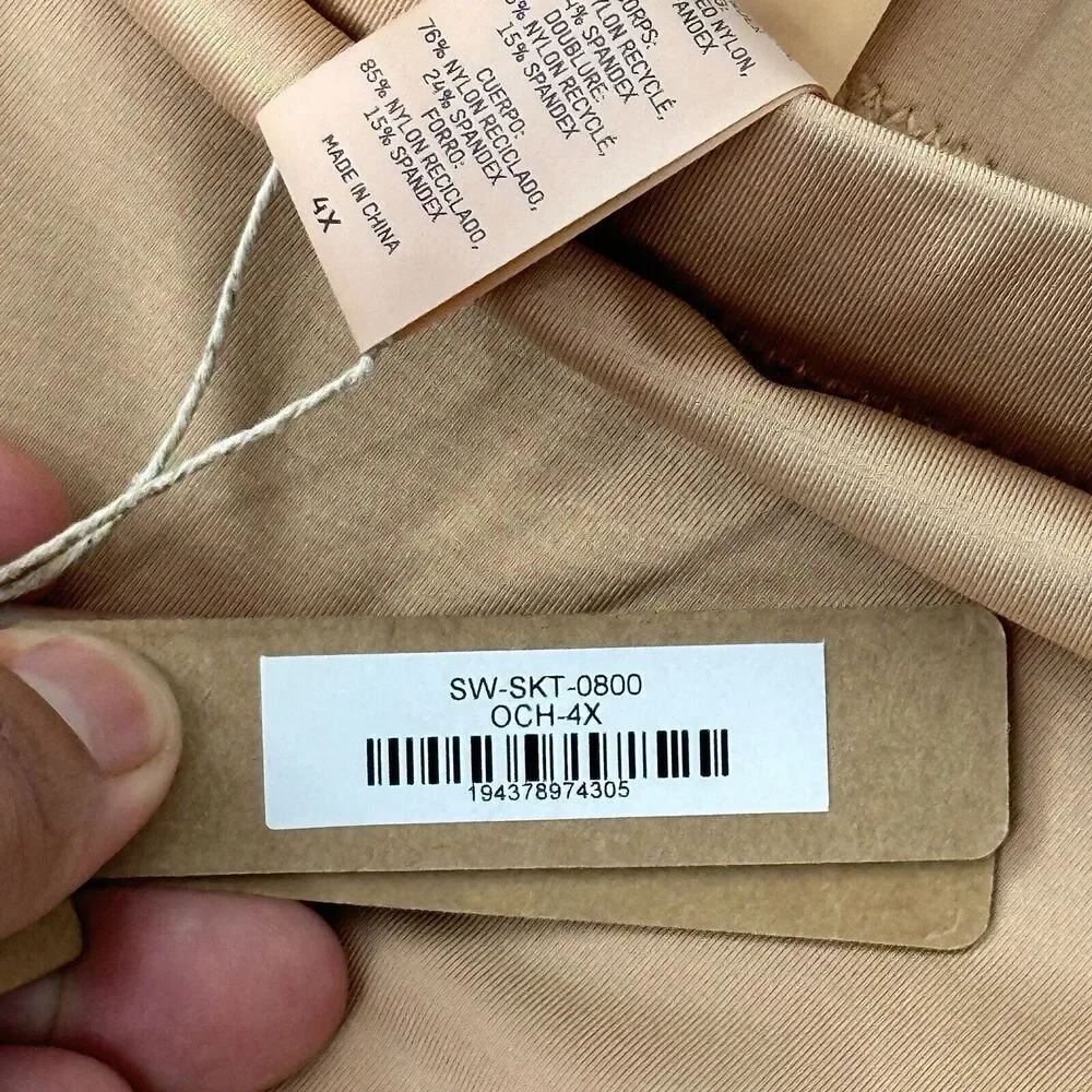 NWT Skims Womens 4X Swim Wear Tube Skirt Coverup (SW-SKT-0800) OCHRE